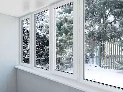 Пластиковое окно, 2-х камерный стеклопакет