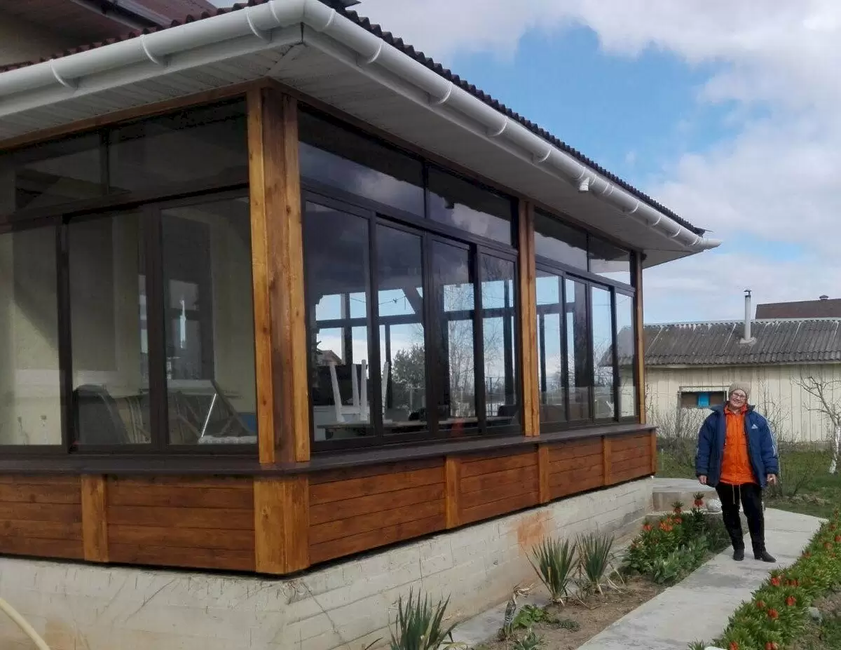 Остекление террасы дома