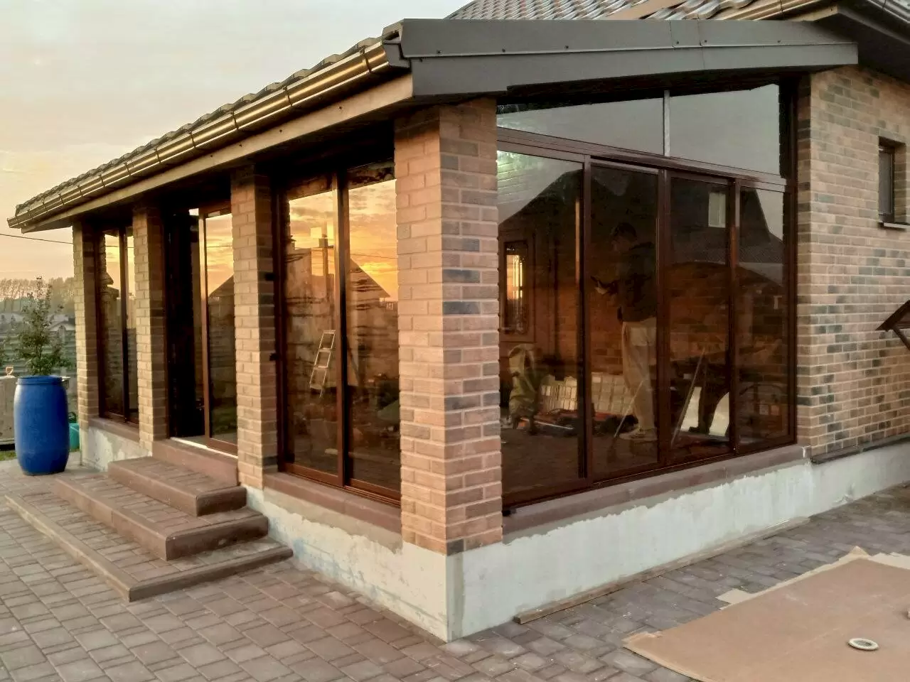 Остекление террасы дома