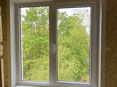 Окно двухстворчатое глухое, поворотно-откидное